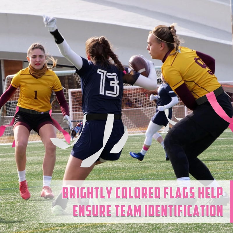 Uikro Flag Football Belts, 14 Player Flag Football Set with 42 Flags for Adults Youth Kids, Sports Training Competition - Image 4